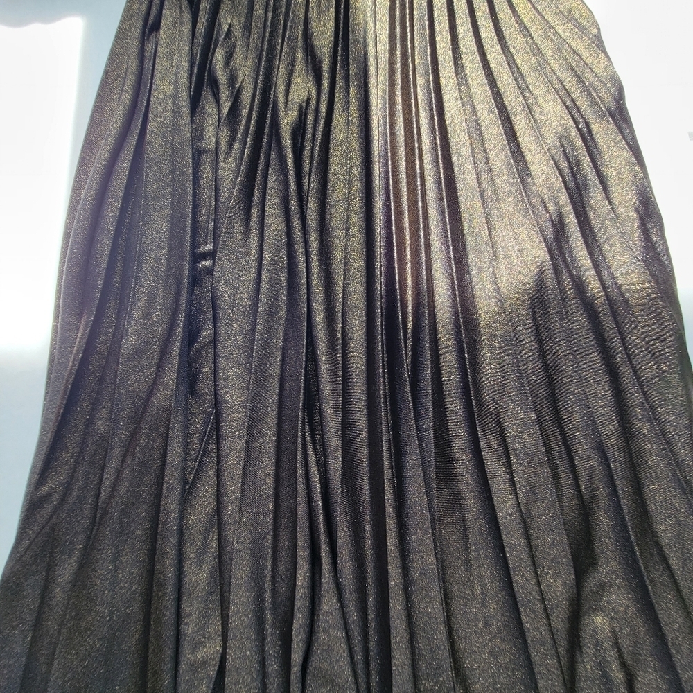 Xscape Shimmer Pleated Maxi Dress. - Picture 11 of 14